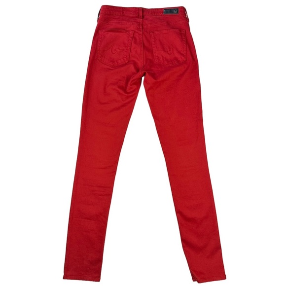 AG Adriano Goldschmied The Prima Cigarette Leg Pant Red Amaryllis Size 25R - Picture 5 of 13